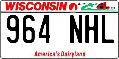 WI license plate 964NHL