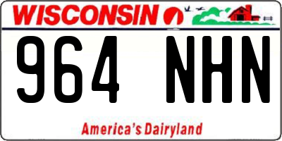 WI license plate 964NHN
