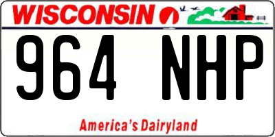 WI license plate 964NHP