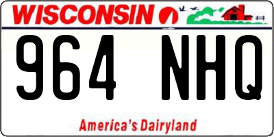 WI license plate 964NHQ