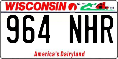 WI license plate 964NHR