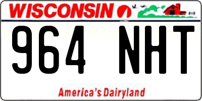 WI license plate 964NHT