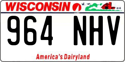 WI license plate 964NHV
