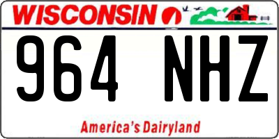 WI license plate 964NHZ