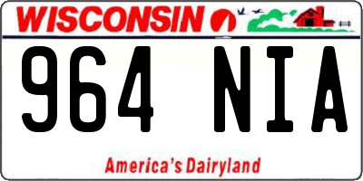 WI license plate 964NIA