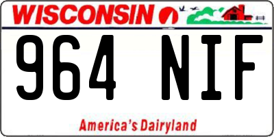 WI license plate 964NIF