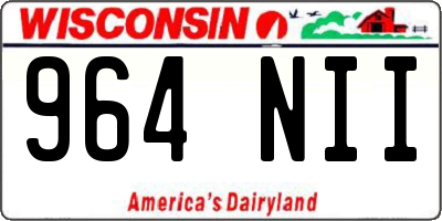 WI license plate 964NII