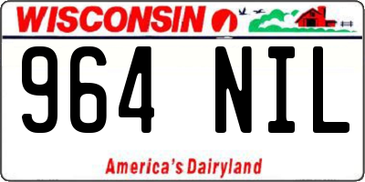WI license plate 964NIL