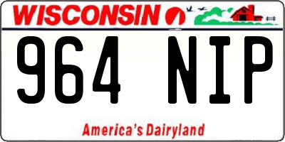 WI license plate 964NIP