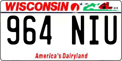 WI license plate 964NIU