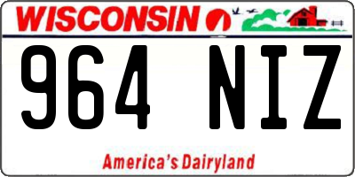 WI license plate 964NIZ