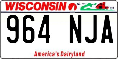 WI license plate 964NJA