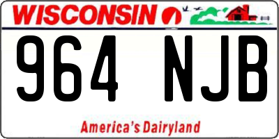 WI license plate 964NJB