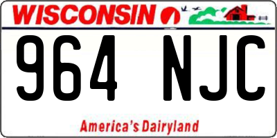 WI license plate 964NJC