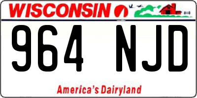 WI license plate 964NJD