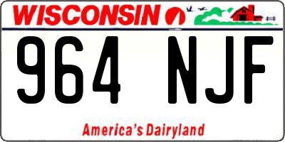 WI license plate 964NJF