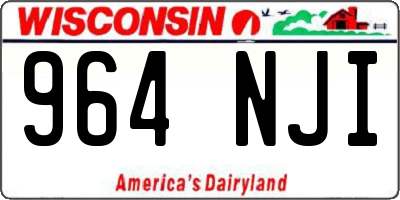 WI license plate 964NJI