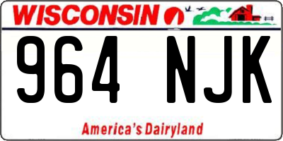 WI license plate 964NJK