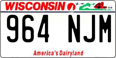 WI license plate 964NJM