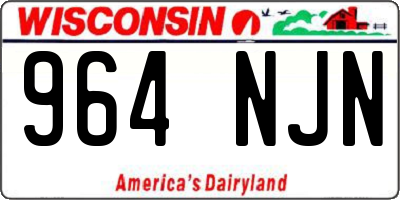 WI license plate 964NJN