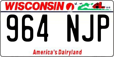 WI license plate 964NJP