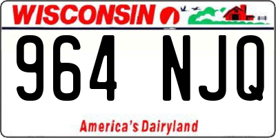 WI license plate 964NJQ