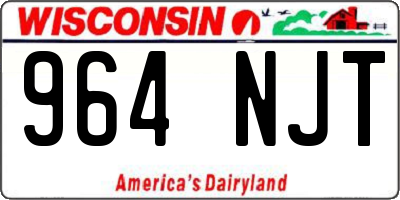 WI license plate 964NJT