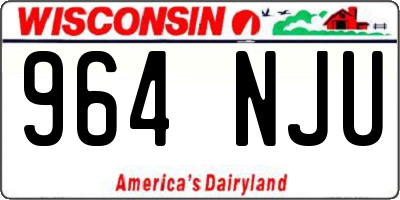 WI license plate 964NJU