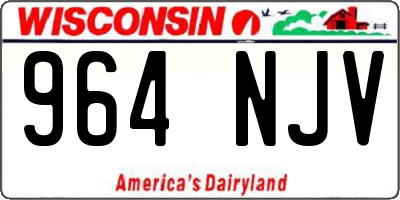 WI license plate 964NJV