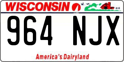 WI license plate 964NJX