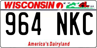 WI license plate 964NKC