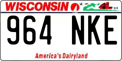 WI license plate 964NKE
