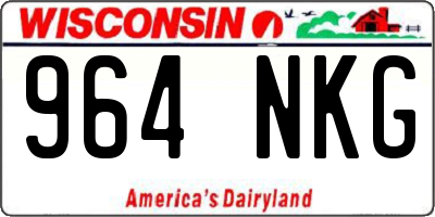 WI license plate 964NKG