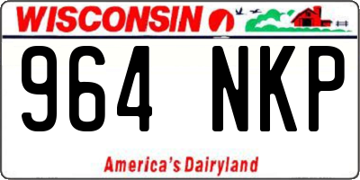 WI license plate 964NKP