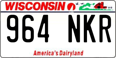 WI license plate 964NKR