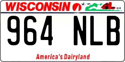 WI license plate 964NLB
