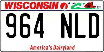 WI license plate 964NLD