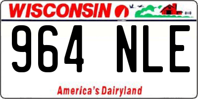 WI license plate 964NLE