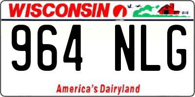 WI license plate 964NLG