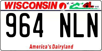 WI license plate 964NLN