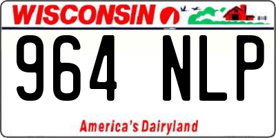 WI license plate 964NLP
