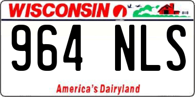 WI license plate 964NLS