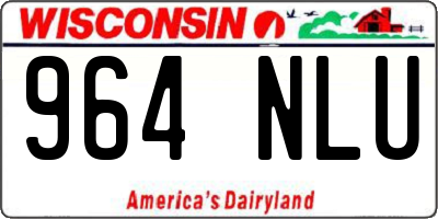 WI license plate 964NLU