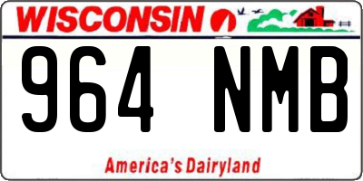 WI license plate 964NMB