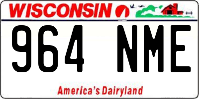 WI license plate 964NME