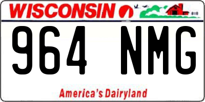 WI license plate 964NMG