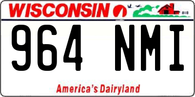 WI license plate 964NMI