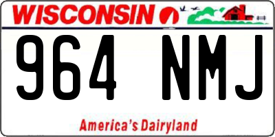WI license plate 964NMJ