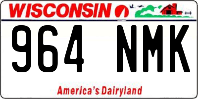 WI license plate 964NMK