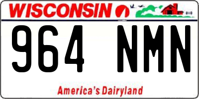 WI license plate 964NMN